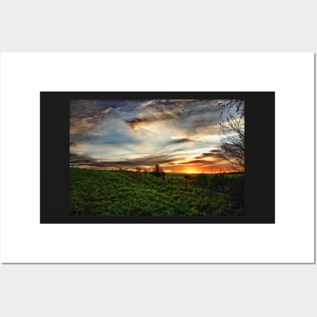 Hilltop Sunset Wall Art by InspiraImage